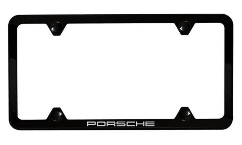 Porsche License Plate Frame Stainless Steel Slimline (multiple colors available)