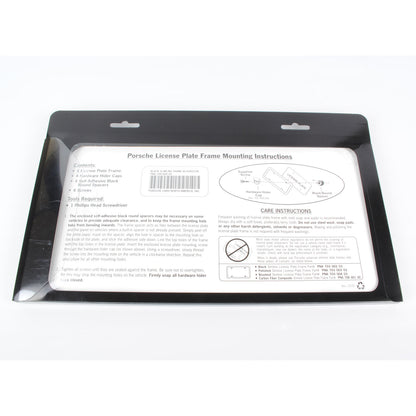 Porsche License Plate Frame Stainless Steel Slimline (multiple colors available)